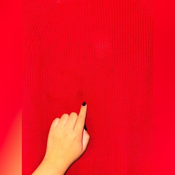 J.crew Button raglan crewneck red sweater NWT MEDIUM - Picture 5 of 7